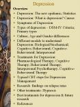 Depression Overview Depression: The new epidemic; Statistic