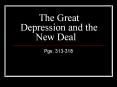 The Great Depression and the New Deal Pgs. 313-318 The Goo