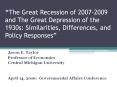  The Great Recession of 2007-2009 and The Great Depressio
