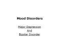 Mood Disorders Major Depression And Bipolar Disorder Moo