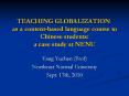 TEACHING GLOBALIZATION as a content-based language course t