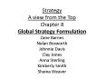 Strategy A view from the Top Chapter 8 Global Strateg