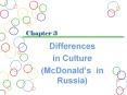 Chapter 3 Differences in Culture (McDonald s in Russia