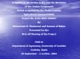 Irrigation in the Jordan Valley and the Workplan Of th