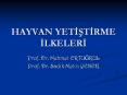 HAYVAN YET  T RME  LKELER  Prof. Dr. Mehmet ERTU RUL Prof