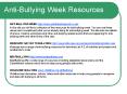 Anti-Bullying Week Resources ANTI BULLYING WEE