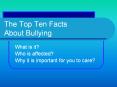 The Top Ten Facts About Bullying What is it? Who i