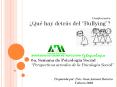 Conferencia  Qu  hay detr s del  Bullying ? 6a. Semana d
