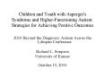 Children and Youth with Asperger's Syndrome an