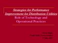Strategies for Performance Improvement for Distributio