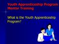 Youth Apprenticeship Program Mentor Training What is th