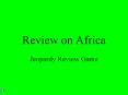 Review on Africa Jeopardy Review Game The four major climat