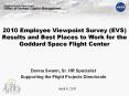 2010 Employee Viewpoint Survey (EVS) Results and Best Place