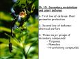 Ch 13: Secondary metabolism and plant defense 1- First lin