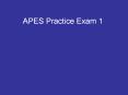 APES Practice Exam 1 APES Practice Exam Questions 1-5 refe