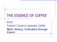THE ESSENCE OF COFFEE SCAA Trainer s Guide to Specialt