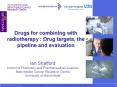 Drugs for combining with radiotherapy : Drug targets, th