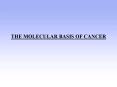 THE MOLECULAR BASIS OF CANCER Cell cycle: A Cell cycl