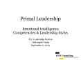 Primal Leadership Emotional Intelligence Competencies 