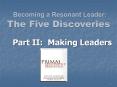 Part II: Making Leaders * A Resonant Leader The positiv