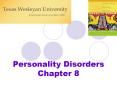Personality Disorders Chapter 8 The Personality Disorder