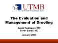 The Evaluation and Management of Drooling Sarah Rodriguez