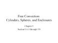 Free Convection: Cylinders, Spheres, and Enclosures Chapte