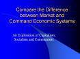 Compare the Difference between Market and Command Economi