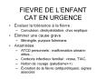 FIEVRE DE L ENFANT CAT EN URGENCE  valuer la tol rance   l