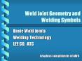 Weld Joint Geometry and Welding Symbols Basic Weld Joint