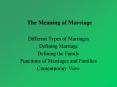 The Meaning of Marriage Different Types of Marriage