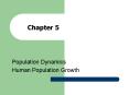 Chapter 5 Population Dynamics Human Population Growt