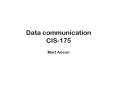Data communication CIS-175 Mort Anvari Books Text Book