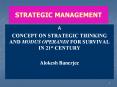 STRATEGIC MANAGEMENT A CONCEPT ON STRATEGIC THINKING AN