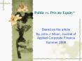 Public vs. Private Equity* Based on the article By John J