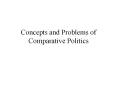 Concepts and Problems of Comparative Politics Politic