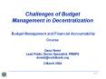 Budget Management and Financial Accountability Course Dan