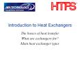 Introduction to Heat Exchangers The basics of heat transfe