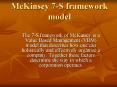 McKinsey 7-S framework model The 7-S framework of McKinse