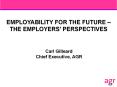 EMPLOYABILITY FOR THE FUTURE   THE EMPLOYERS  PERSPECTIVE