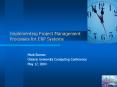 Implementing Project Management Processes for ERP System