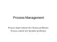 Process Management Process improvement (for Chroni
