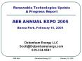 Renewable Technologies Update A Progress Report AEE ANNUA