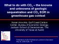 What to do with CO2   the knowns and unknowns of geologi