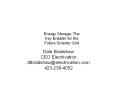 Energy Storage, The Key Enabler for the Future Smarter Gri