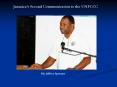 Jamaica s Second Communication to the UNFCCC Mr. Jeffre
