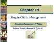 Chapter 10 Supply Chain Management Operations Management 