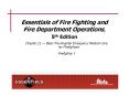 Essentials of Fire Fighting and Fire Department Operations
