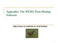 Appendix: The WEKA Data Mining Softwar