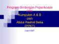 Program Bimbingan Peperiksaan PTK Kumpulan A & B oleh Abdu